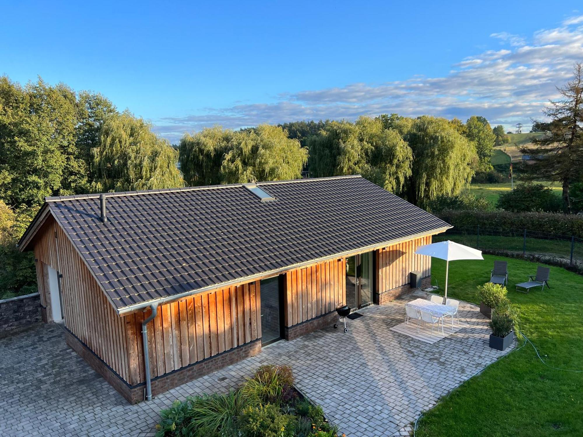 Ferienhaus Auszeit Mit Sauna Schwarz Exteriér fotografie